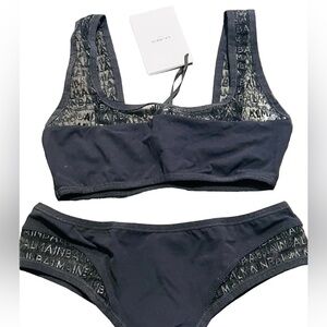 BALMAIN****Logo Sheer Sportsbra + Thong Underwear**Sm. $480